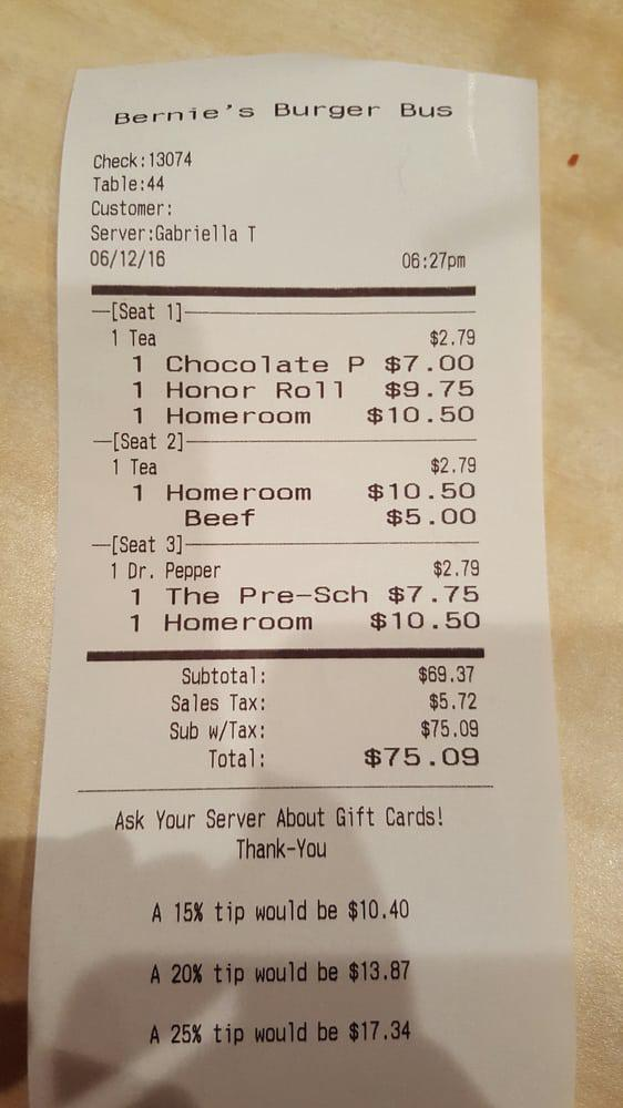 Bernie's forged receipt