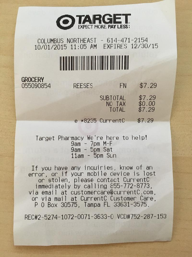 Target forged receipt